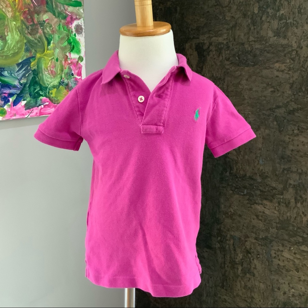2T Ralph Lauren Raspberry Golf Shirt *Some fade due to laundering